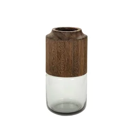 Vase Alexandra House Living Natural Wood Glass 15 x 30 x 15 cm by Alexandra House Living, Vases - Ref: D1619087, Price: 31,38...