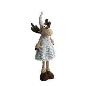 Christmas Reindeer Romimex Grey Polyester 20 x 56 x 10 cm by Romimex, Christmas - Ref: D1619118, Price: 21,14 €, Discount: %