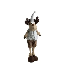 Christmas Reindeer Romimex Grey Polyester 20 x 56 x 10 cm by Romimex, Christmas - Ref: D1619119, Price: 21,14 €, Discount: %