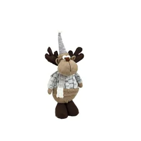 Christmas Reindeer Romimex Grey Polyester 15 x 40 x 7 cm by Romimex, Christmas - Ref: D1619122, Price: 14,42 €, Discount: %