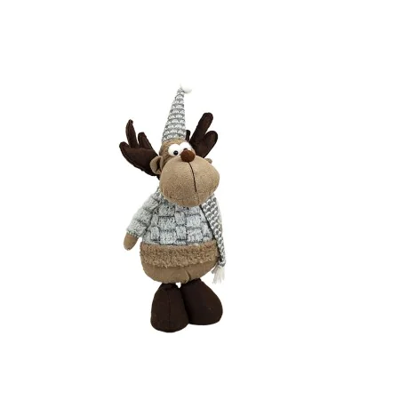 Christmas Reindeer Romimex Grey Polyester 15 x 40 x 7 cm by Romimex, Christmas - Ref: D1619123, Price: 14,42 €, Discount: %