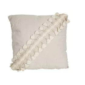 Cushion Romimex White Tassels 45 x 10 x 45 cm by Romimex, Cushions - Ref: D1619188, Price: 20,52 €, Discount: %