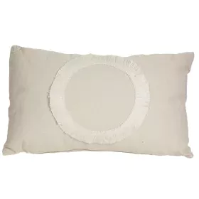 Cojín Romimex Blanco Con flecos 30 x 10 x 50 cm de Romimex, Cojines - Ref: D1619191, Precio: 15,71 €, Descuento: %