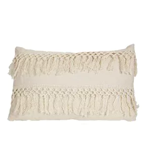 Cushion Romimex White With tassles 30 x 10 x 50 cm by Romimex, Cushions - Ref: D1619193, Price: 15,67 €, Discount: %