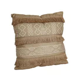 Cushion Romimex Brown With tassles 45 x 10 x 45 cm by Romimex, Cushions - Ref: D1619206, Price: 17,41 €, Discount: %