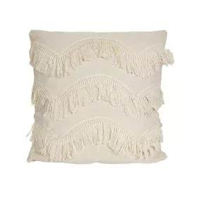 Coussin Romimex Blanc Avec franges 45 x 10 x 45 cm de Romimex, Coussins - Réf : D1619208, Prix : 20,52 €, Remise : %