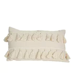 Cushion Romimex White Tassels 30 x 10 x 50 cm by Romimex, Cushions - Ref: D1619211, Price: 19,59 €, Discount: %