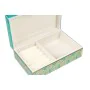 Jewelry box Romimex Turquoise Golden Velvet Glass 22 x 8 x 14 cm by Romimex, Boxes - Ref: D1619360, Price: 39,48 €, Discount: %