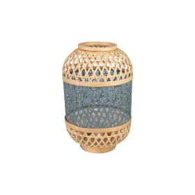 Lâmpada de mesa Romimex Azul Natural Metal Bambu 26 x 38 x 26 cm de Romimex, Candeeiros de mesa e de cabeceira - Ref: D161936...