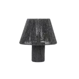 Lampe de bureau Romimex Noir Corde 22 x 36 x 22 cm de Romimex, Lampes de chevet - Réf : D1619370, Prix : 40,83 €, Remise : %