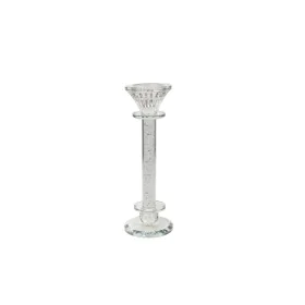 Candleholder Romimex Silver Glass 8 x 23 x 8 cm by Romimex, Candelabras and candle holders - Ref: D1619381, Price: 16,09 €, D...