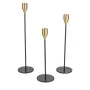 Conjunto de Castiçais Romimex Dourado Metal 32 x 4 x 12 cm 3 Peças de Romimex, Candelabros e suportes para velas - Ref: D1619...