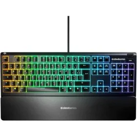 Mechanical keyboard SteelSeries APEX 3 Black French AZERTY by SteelSeries, Keyboards - Ref: S7195644, Price: 116,60 €, Discou...