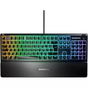 Clavier mécanique SteelSeries APEX 3 Noir Français AZERTY de SteelSeries, Claviers - Réf : S7195644, Prix : 116,60 €, Remise : %