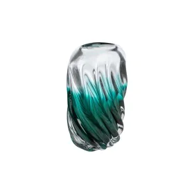 Vase Romimex Transparent Turquoise Glass 16 x 25 x 6 cm by Romimex, Vases - Ref: D1619494, Price: 74,51 €, Discount: %