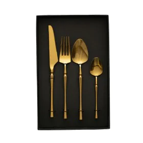 Set de couverts Romimex Doré Métal 25 x 4 x 16 cm 4 Pièces de Romimex, Ménagère - Réf : D1619499, Prix : 25,94 €, Remise : %