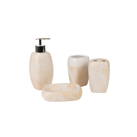 Set da Bagno Romimex Bianco Rosa Ceramica 12 x 34 x 12 cm 4 Pezzi di Romimex, Set di accessori per il bagno - Rif: D1619504, ...