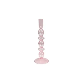 Bougeoir Romimex Rose verre 9 x 27 x 9 cm de Romimex, Bougeoirs et chandeliers - Réf : D1619541, Prix : 12,84 €, Remise : %