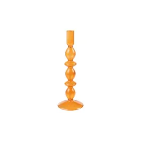 Bougeoir Romimex Orange verre 9 x 27 x 9 cm de Romimex, Bougeoirs et chandeliers - Réf : D1619542, Prix : 12,84 €, Remise : %