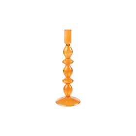 Candleholder Romimex Orange Glass 9 x 27 x 9 cm by Romimex, Candelabras and candle holders - Ref: D1619542, Price: 13,07 €, D...