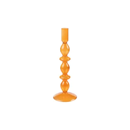 Candleholder Romimex Orange Glass 9 x 27 x 9 cm by Romimex, Candelabras and candle holders - Ref: D1619542, Price: 13,07 €, D...