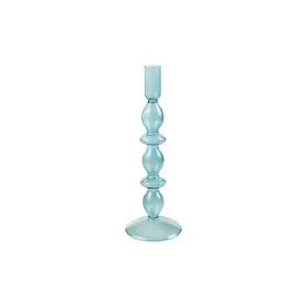 Candleholder Romimex Blue Glass 9 x 27 x 9 cm by Romimex, Candelabras and candle holders - Ref: D1619544, Price: 13,09 €, Dis...