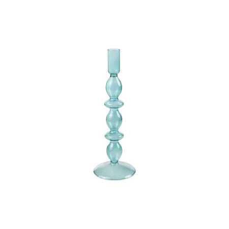 Candleholder Romimex Blue Glass 9 x 27 x 9 cm by Romimex, Candelabras and candle holders - Ref: D1619544, Price: 13,09 €, Dis...