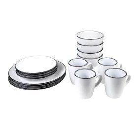 Set di Tazze e Piatti Romimex Bianco Ceramica (16 Pezzi) di Romimex, Tazze - Rif: D1619555, Prezzo: 39,95 €, Sconto: %