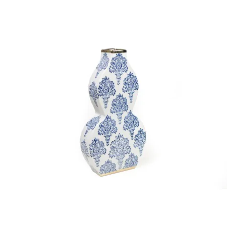 Florero Romimex Azul Blanco Azul/Blanco Porcelana 20 x 38 x 8 cm de Romimex, Jarrones - Ref: D1619561, Precio: 76,93 €, Descu...