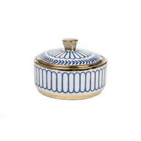 Caja Decorativa Romimex Azul Blanco Porcelana 15 x 11 x 15 cm de Romimex, Cajas - Ref: D1619563, Precio: 30,82 €, Descuento: %