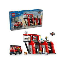 Playset Lego 60414 Fire station with Fire engine de Lego, Playsets de figuras de brincar - Ref: S7196073, Preço: 90,93 €, Des...