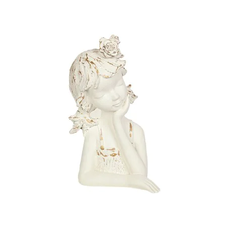 Bust Romimex White Resin Girl 17 x 29 x 16 cm by Romimex, Sculptures - Ref: D1619668, Price: 32,26 €, Discount: %