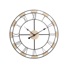 Horloge Murale Romimex Noir Naturel Bois Métal 50 x 50 x 5 cm de Romimex, Pendules murales - Réf : D1619674, Prix : 63,37 €, ...