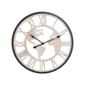 Horloge Murale Romimex Beige Bois Métal 50 x 50 x 5 cm de Romimex, Pendules murales - Réf : D1619675, Prix : 64,76 €, Remise : %