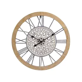 Wall Clock Romimex Black Beige Wood Metal 50 x 50 x 5 cm by Romimex, Wall Clocks - Ref: D1619676, Price: 84,68 €, Discount: %