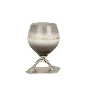 Vaso Romimex Cinzento Prateado Vidro Alumínio 25 x 33 x 23 cm de Romimex, Jarrões - Ref: D1619709, Preço: 125,99 €, Desconto: %