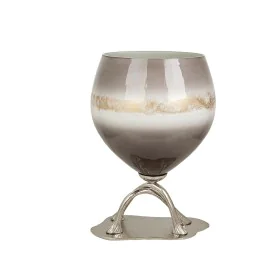 Vaso Romimex Grigio Argentato Vetro Alluminio 28 x 43 x 30 cm di Romimex, Vasi - Rif: D1619710, Prezzo: 181,98 €, Sconto: %