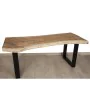 Mesa Romimex Negro Natural Madera de suar 200 x 75 x 100 cm de Romimex, Mesas - Ref: D1619740, Precio: 1,00 €, Descuento: %