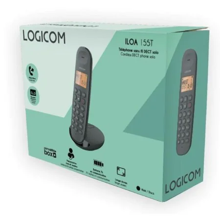 Teléfono Fijo Logicom DECT ILOA 155T SOLO Negro de Logicom, Teléfonos analógicos - Ref: S7196593, Precio: 52,25 €, Descuento: %