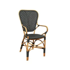 Armchair Romimex Black Natural Bamboo Rattan 52 x 103 x 59 cm by Romimex, Chairs - Ref: D1619744, Price: 191,82 €, Discount: %