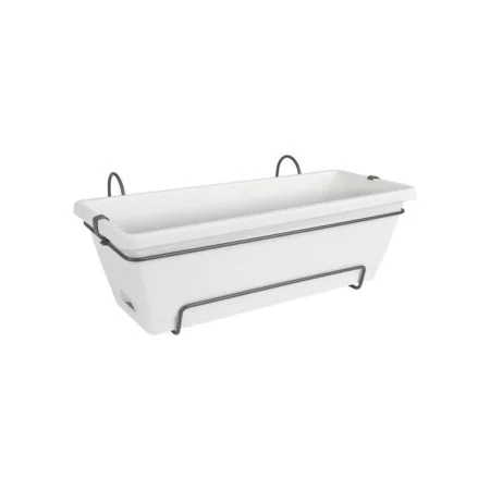 Pot Elho Blanc 80 cm polypropylène Plastique Rectangulaire de Elho, Pots de fleurs - Réf : S7196637, Prix : 33,94 €, Remise : %