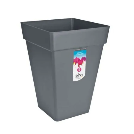 Pot Elho Anthracite polypropylène Plastique Carré Moderne 37 cm de Elho, Pots de fleurs - Réf : S7196678, Prix : 52,18 €, Rem...