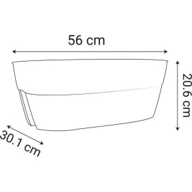 Vaso EDA Cinzento Cinzento escuro Plástico Oval Moderno de EDA, Vasos para flores - Ref: S7196699, Preço: 27,73 €, Desconto: %