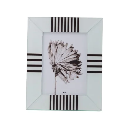 Photo frame Romimex White Black Glass 15 x 20 x 1 cm by Romimex, Table and wall frames - Ref: D1619798, Price: 16,61 €, Disco...