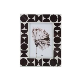 Cadre photo Romimex Blanc Noir verre 13 x 18 x 1 cm de Romimex, Cadres muraux et de table - Réf : D1619799, Prix : 13,33 €, R...