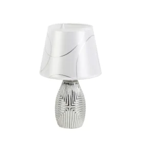 Lampada da tavolo Romimex Argentato Ceramica 9 x 33 x 9 cm di Romimex, Lampade da tavolo e abat-jour - Rif: D1619834, Prezzo:...