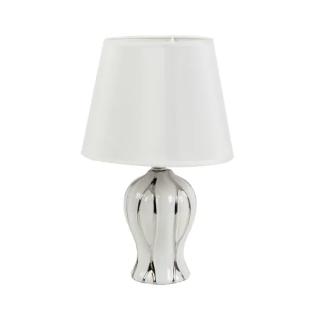 Desk lamp Romimex White Silver Ceramic 10 x 32 x 10 cm by Romimex, Bedside and Table Lamps - Ref: D1619836, Price: 18,90 €, D...