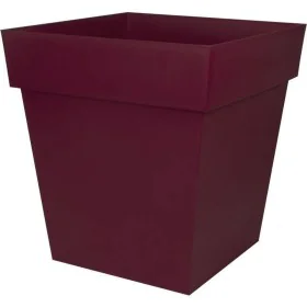 Pot Ecolux 49,5 x 49,5 x 52,5 cm Rouge foncé Plastique Carré Moderne de Ecolux, Pots de fleurs - Réf : S7196910, Prix : 52,25...