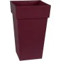 Plant pot Ecolux 39 x 39 x 65 cm Dark Red Plastic Squared Modern by Ecolux, Flower Pots - Ref: S7196911, Price: 49,43 €, Disc...