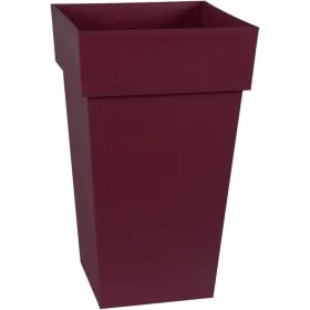 Pot Ecolux 39 x 39 x 65 cm Rouge foncé Plastique Carré Moderne de Ecolux, Pots de fleurs - Réf : S7196911, Prix : 50,23 €, Re...